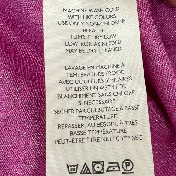 Free People Women's XS Sparkly Pink Metallic Crop Top With Adjustable Ties - Picture 9 of 12